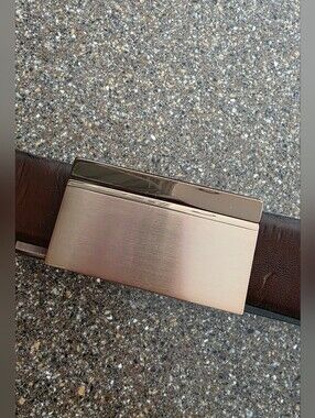 Jones New York Reversible Brown/Black Leather Belt with Bronze Buckle 36"